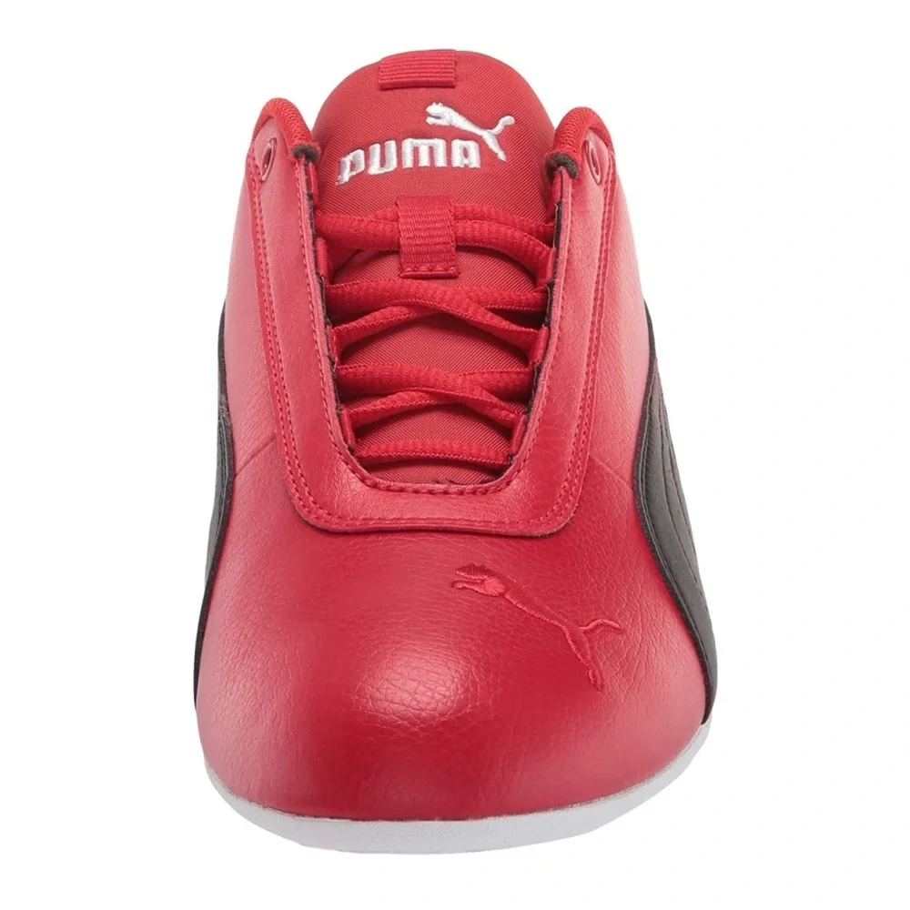 Men’s PUMA Ferrari Sneaker red black with ferrari logo athletic shoe white base - Picture 8 of 9
